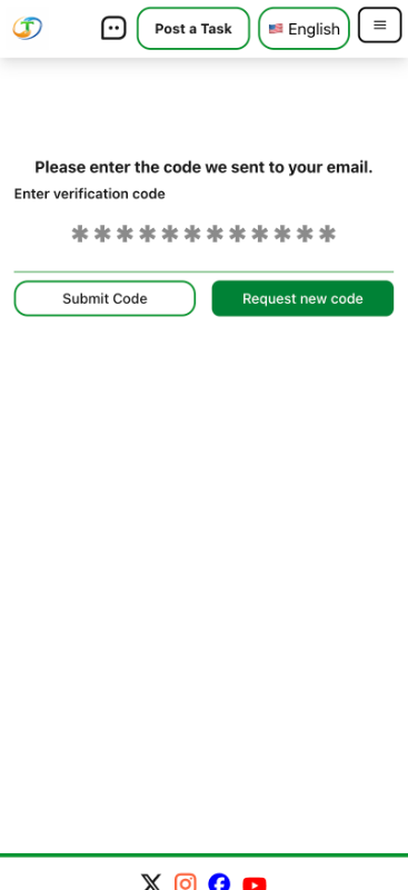 step-Enter the email confirmation code you receive in your email.